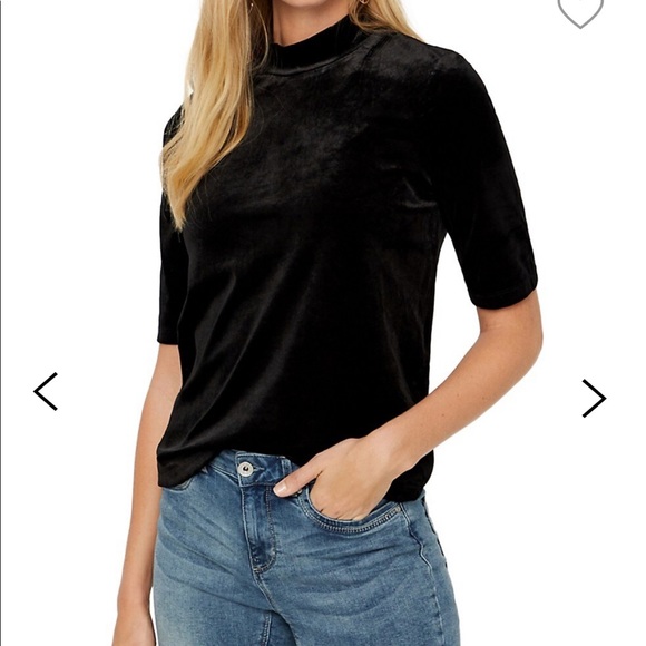 Vero Moda Velvet High-Neck Top - Picture 1 of 4